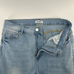 Blue Savvy Jeans Womens 15x32 Blue Denim High‎ Rise Raw Hem 5-Pocket Skinny Leg